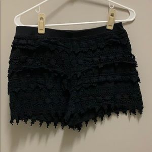 Express Black Lace Shorts